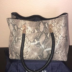 Cole Haan Python Print Leather Bag